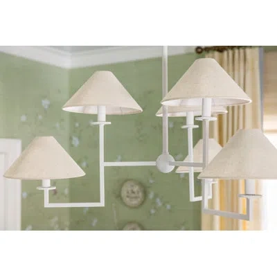 Mitzi Gladwyne 6 Light Chandelier By Ariel Okin X  In Texture White