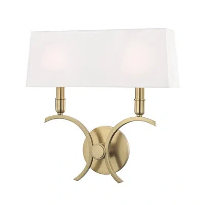 Mitzi Gwen 2 - Light Dimmable Armed Sconce In Aged Brass
