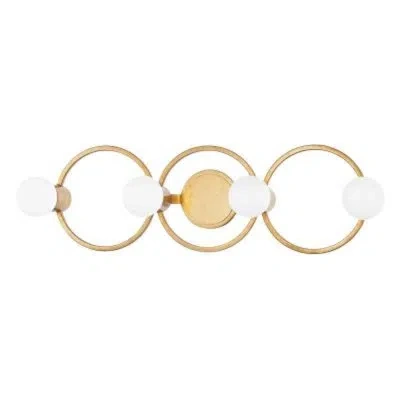 Mitzi H413304-gl Hope - 4 Light Bath And Vanity 8.25 " Tall - Gold Leaf