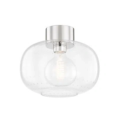 Mitzi Harlow 1 Light Flush Mount In Polished Nickel