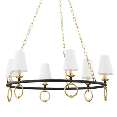 Mitzi Haverford 6 Light Chandelier By Ariel Okin X  In Brass;aged Brass
