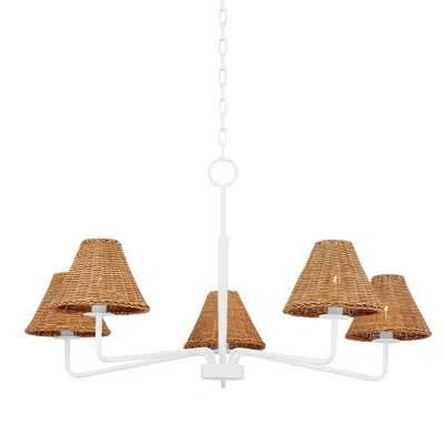 Mitzi Issa Chandelier By Tali Roth In Texture White