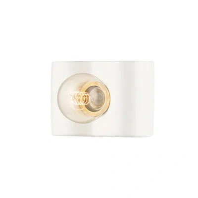 Mitzi Jillian 1-light Dimmable Bath Sconce In Ceramic White