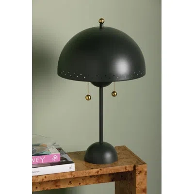 Mitzi Jojo 2 Light Table Lamp By Zoe Feldman X  In Aged Brass,soft Studio Green