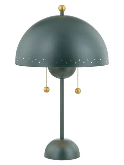 Mitzi Jojo Table Lamp In Aged Brass Soft Studio Green