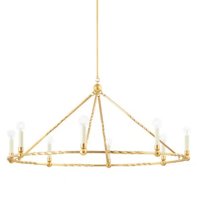 Mitzi Josephine 8 Light Chandelier In Vintage Gold Leaf