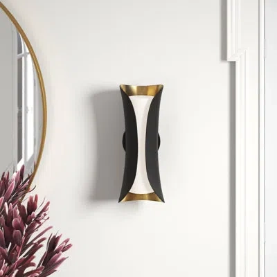 Mitzi Josie 2 Light Wall Sconce In Gold Leaf,black