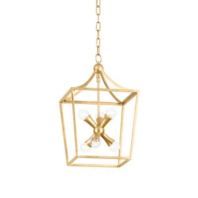 Mitzi Kendall 6 Light Lantern In Vintage Gold Leaf