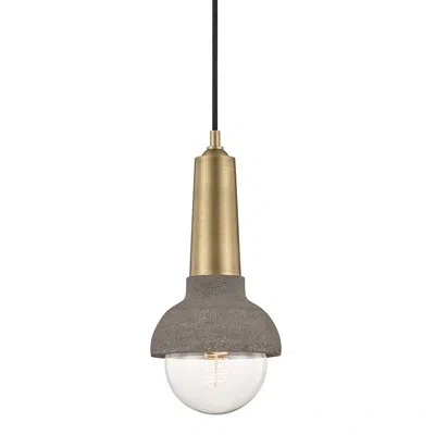 Mitzi Macy 1 Light Pendant In Aged Brass