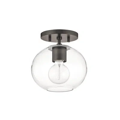 Mitzi Margot 1 Light Semi Flush In Old Bronze