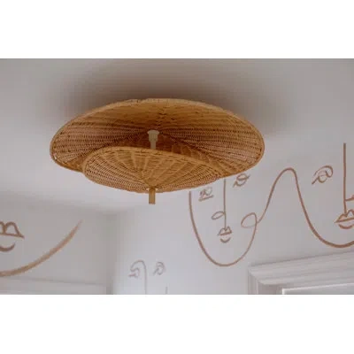 Mitzi Marigold 3 Light Semi Flush Mount By Megan Molten X  In Gold