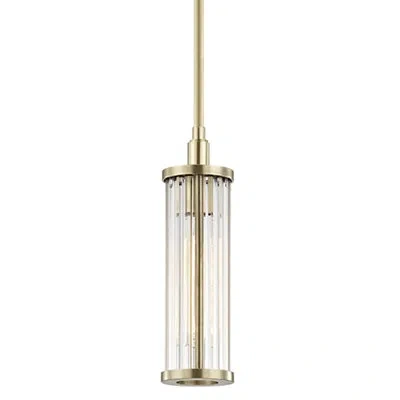 Mitzi Marley 1 - Light Single Cylinder Pendant In Aged Brass