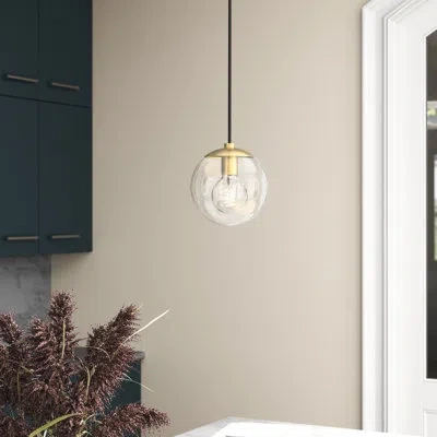 Mitzi Meadow 1 Light Pendant In Aged Brass