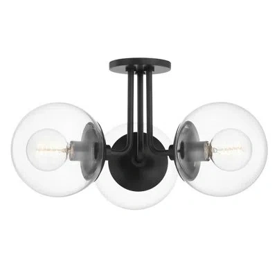 Mitzi Meadow 3 Light Semi Flush In Old Bronze