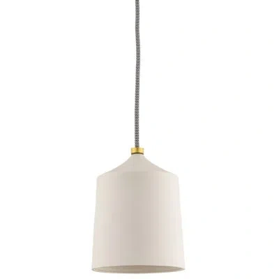 Mitzi Megan 1 Light Pendant In Aged Brass,matte White