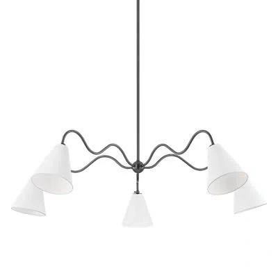 Mitzi Onda 5 Light Chandelier By Tali Roth X  In Old Bronze