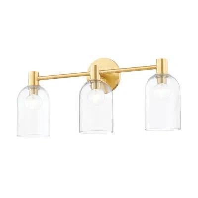 Mitzi Paisley 3 Light Bath And Vanity In Aged Brass