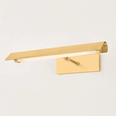 Mitzi Regan 16 Inch Wide 1 Light Integrated Led Picture Light In Brass