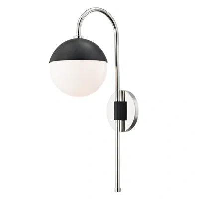 Mitzi Renee 1 Light Plug-in Plug-in Sconce In Polished Nickel,black