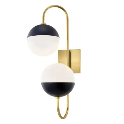 Mitzi Renee 2 Light Wall Sconce In Aged Brass