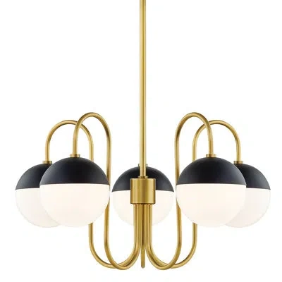 Mitzi Renee 5 Light Chandelier In Aged Brass
