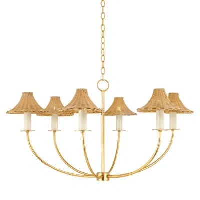 Mitzi Twila 6 Light Chandelier In Vintage Gold Leaf