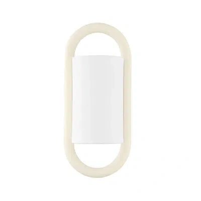 Mitzi Wynter 1 Light Wall Sconce In Texture Cream;texture Crème