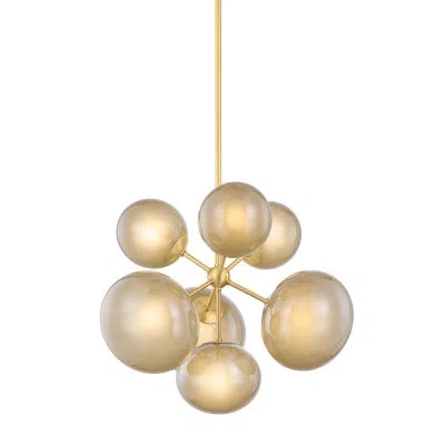 Mitzi Zaley 28 Inch Wide 7 Light Chandelier In Aged Brass