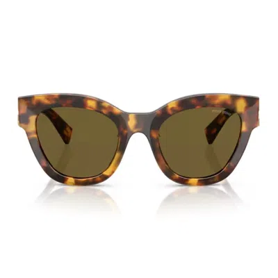 Miu Miu 0mu 01ys Oversized Butterfly Sunglasses In Green