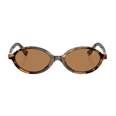 Miu Miu 0mu Tortoiseshell Acetate Sunglasses In Multi