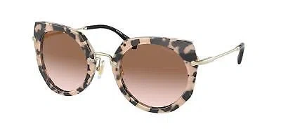 Pre-owned Miu Miu 02xs Core Collection Sunglasses 07d0a6 Havana 100% Authentic In Brown
