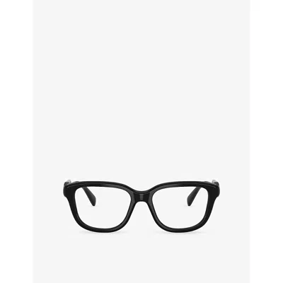 Miu Miu Womens Black Mu 02zv Square-frame Acetate Eyeglasses