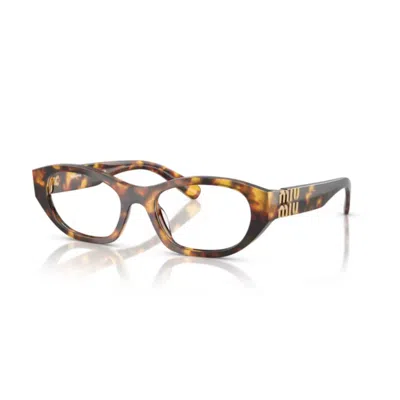 Miu Miu 03wv Vista Cat-eye Tortoiseshell Acetate Eyeglasses In Brown