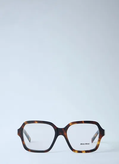 Miu Miu 03y Optical Glasses In Brown