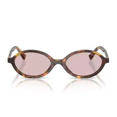 Miu Miu Miumiu 0mu 04zs Miu Regard Vau50d Havana Miele Sunglasses In Brown