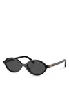 Miu Miu 0mu 04zs Miu Regard 1ab5s0 Nero Sunglasses In Black