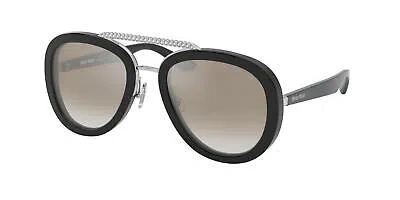 Pre-owned Miu Miu 05vs Sunglasses 1415o0 Black 100% Authentic In Gray