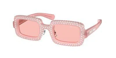 Pre-owned Miu Miu 09xs Sunglasses 05u4q0 Pink 100% Authentic