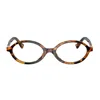 Miu Miu Mu 01xv Oval Acetate And Plastic Optical Glasses