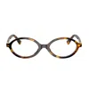 Miu Miu Tortoiseshell-effect Oval Glasses In Brown