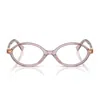 Miu Miu 0mu 01xv Miu Regard 12w1o1 Malva Trasparente Glasses In Pink