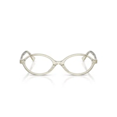 Miu Miu 0mu 01xv Translucent Acetate Oval Frame Sunglasses In Multi