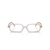 Miu Miu 0mu 01yv Oversized Rectangular Eyeglasses In Neutral
