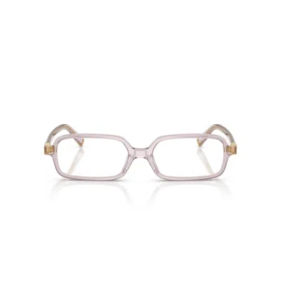 Miu Miu 0mu 01yv Oversized Rectangular Eyeglasses In Neutral