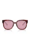 Miu Miu Miu Womens Red Mu 01zs Square-frame Tortoiseshell Acetate Sunglasses In Red