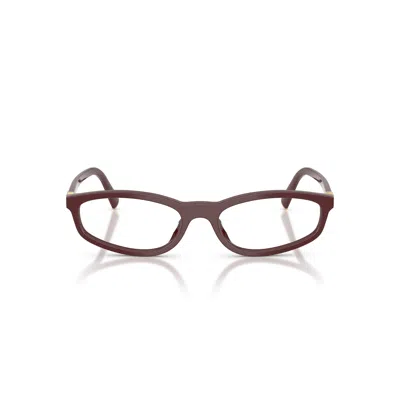 Miu Miu 0mu 01zv Rectangular Acetate Eyeglasses In Brown