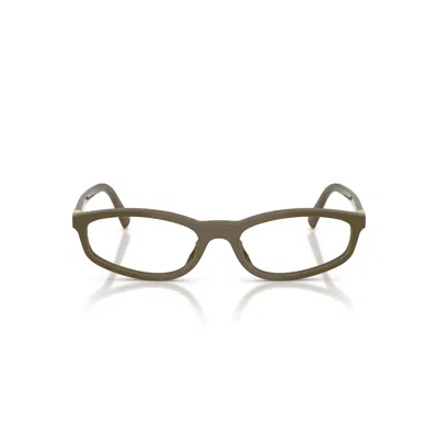 Miu Miu 0mu 01zv Rectangular Acetate Eyeglasses In Brown