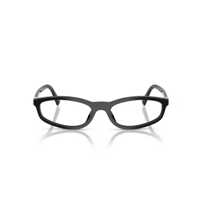 Miu Miu 0mu 01zv Rectangular Black Acetate Eyeglasses