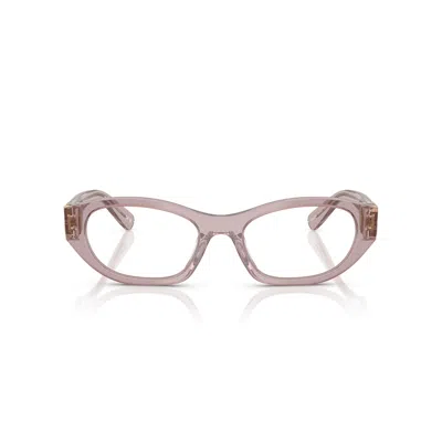 Miu Miu 0mu 03wv Translucent Acetate Eyeglasses In Pink