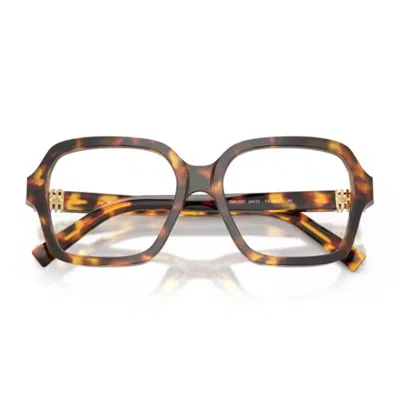 Miu Miu 0mu 03yv Miu Regard 14l1o1 Havana Miele Glasses In Brown